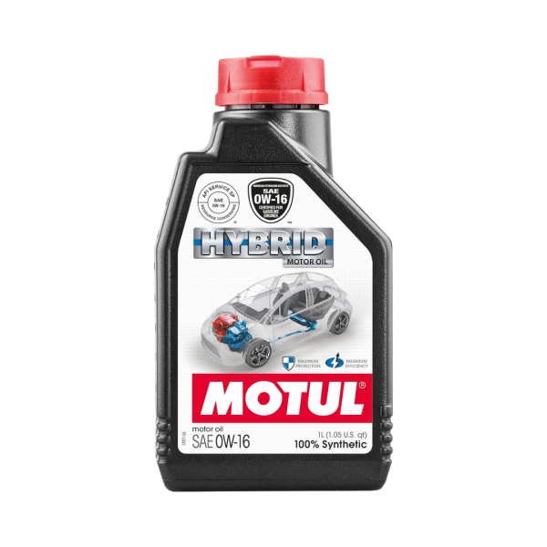 Vollsynthetisches 0W-16 Motoröl für Hybridfahrzeuge. Jetzt Motul Hybrid 0W-16 kaufen – effiziente Schmierung & schneller Kaltstart!